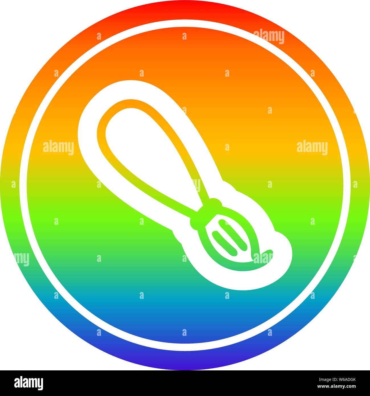 paint brush circular icon with rainbow gradient finish Stock Vector ...