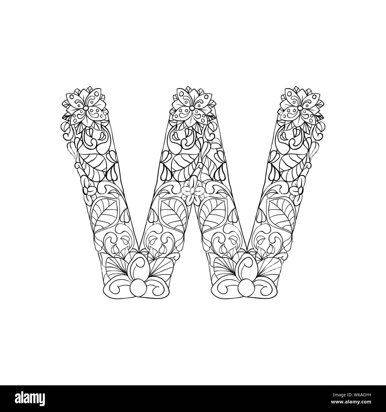 Letter W Black And White Stock Photos Images Alamy