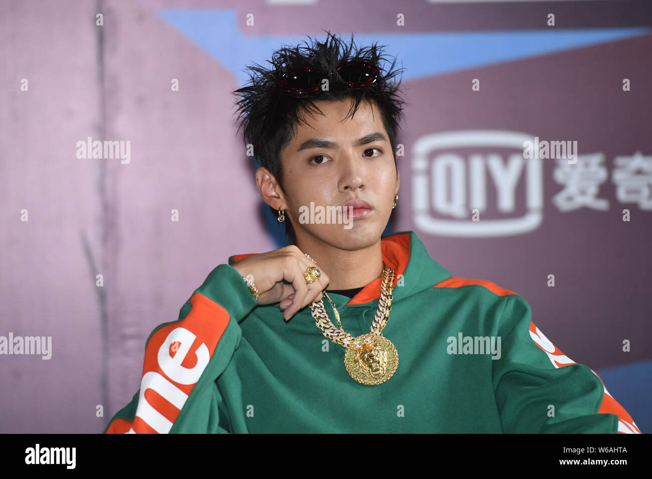 Chinese singer and actor Kris Wu or Wu Yifan attends a media event