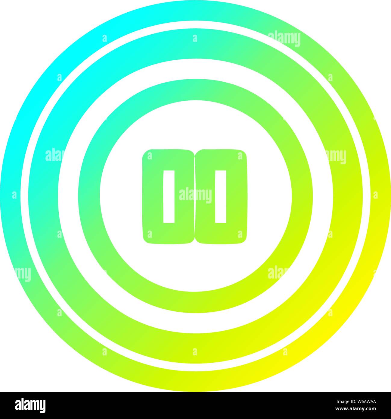 pause button circular icon with cool gradient finish Stock Vector Image ...