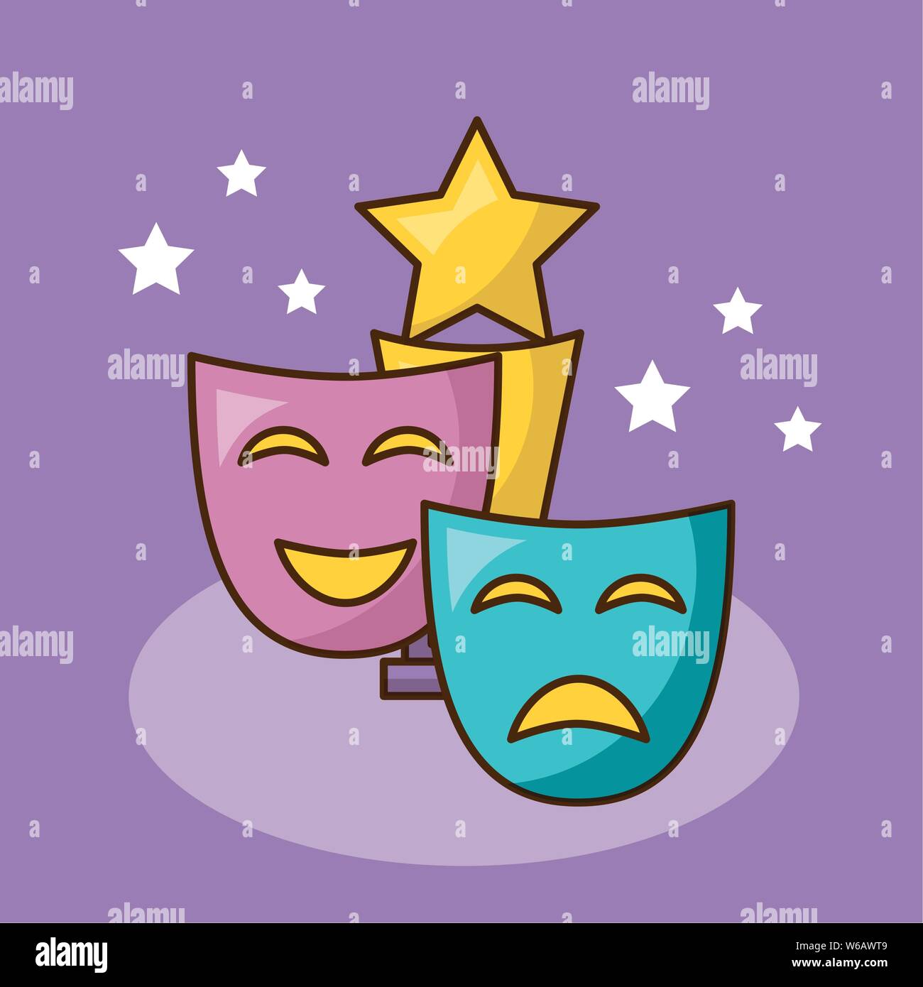 Cinema mask over purple background design Stock Vector Image & Art - Alamy