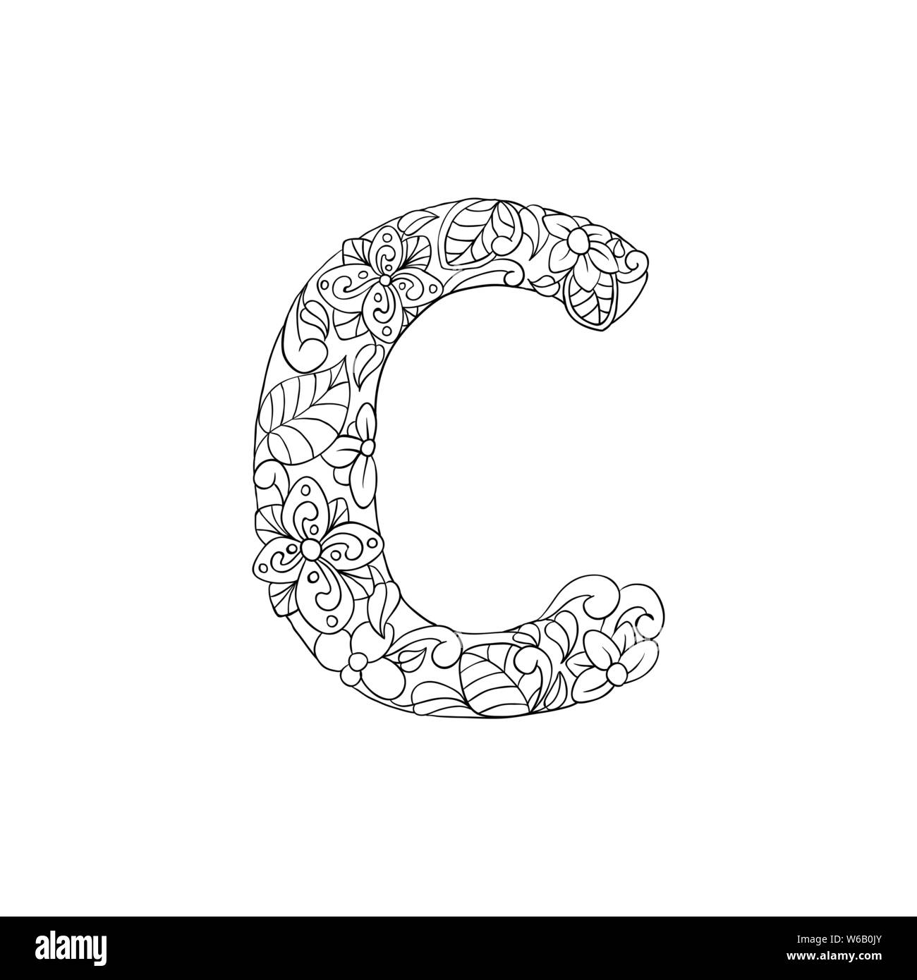 Coloring Book Floral Ornamental Alphabet Initial Letter C Font Vector Typography Symbol Antistress Page For Adults And Monograms Isolated Poster Or Cover Design Stock Vector Image Art Alamy Here are coloring pages inspired by the beauties of nature: https www alamy com coloring book floral ornamental alphabet initial letter c font vector typography symbol antistress page for adults and monogramsisolated poster or cover design image262085459 html