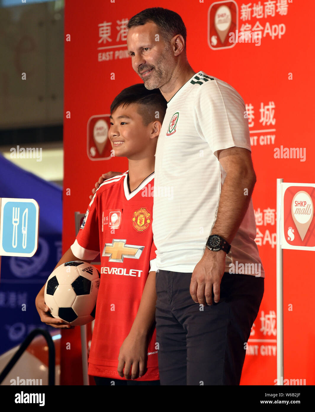 Welsh Football Coach And Former Football Player Ryan Giggs Attends A Signing Event In Hong Kong China 17 June 2018 Stock Photo 262087015 Alamy