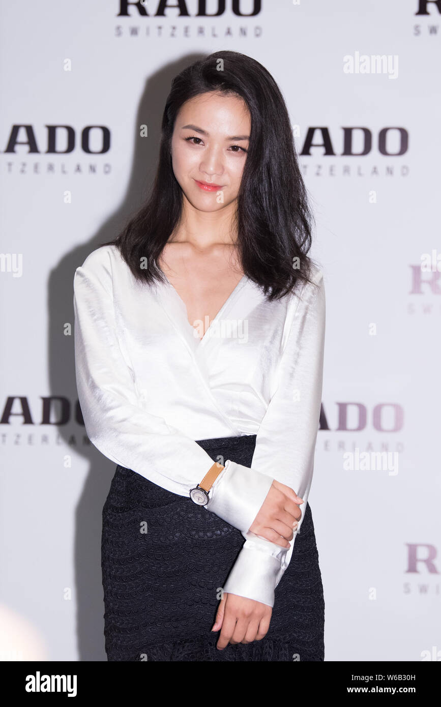 Chinese actress Tang Wei attends a promotional event for Rado in Shanghai, China, 31 May 2018. Stock Photo