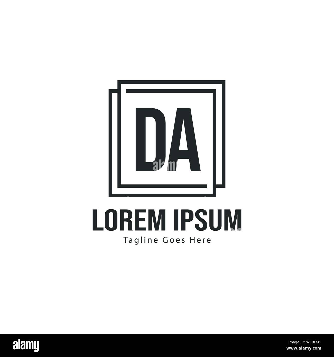 DA Letter Logo Design. Creative Modern DA Letters Icon Illustration ...