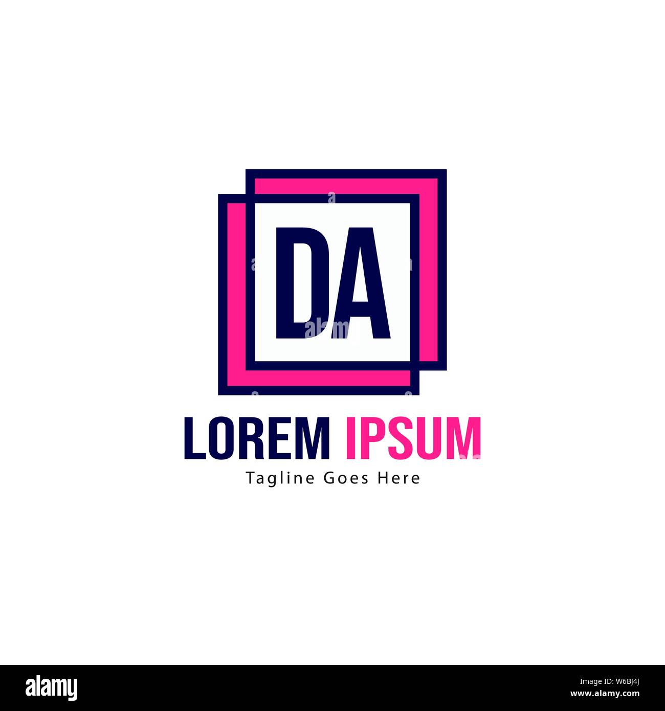 DA Letter Logo Design. Creative Modern DA Letters Icon Illustration ...