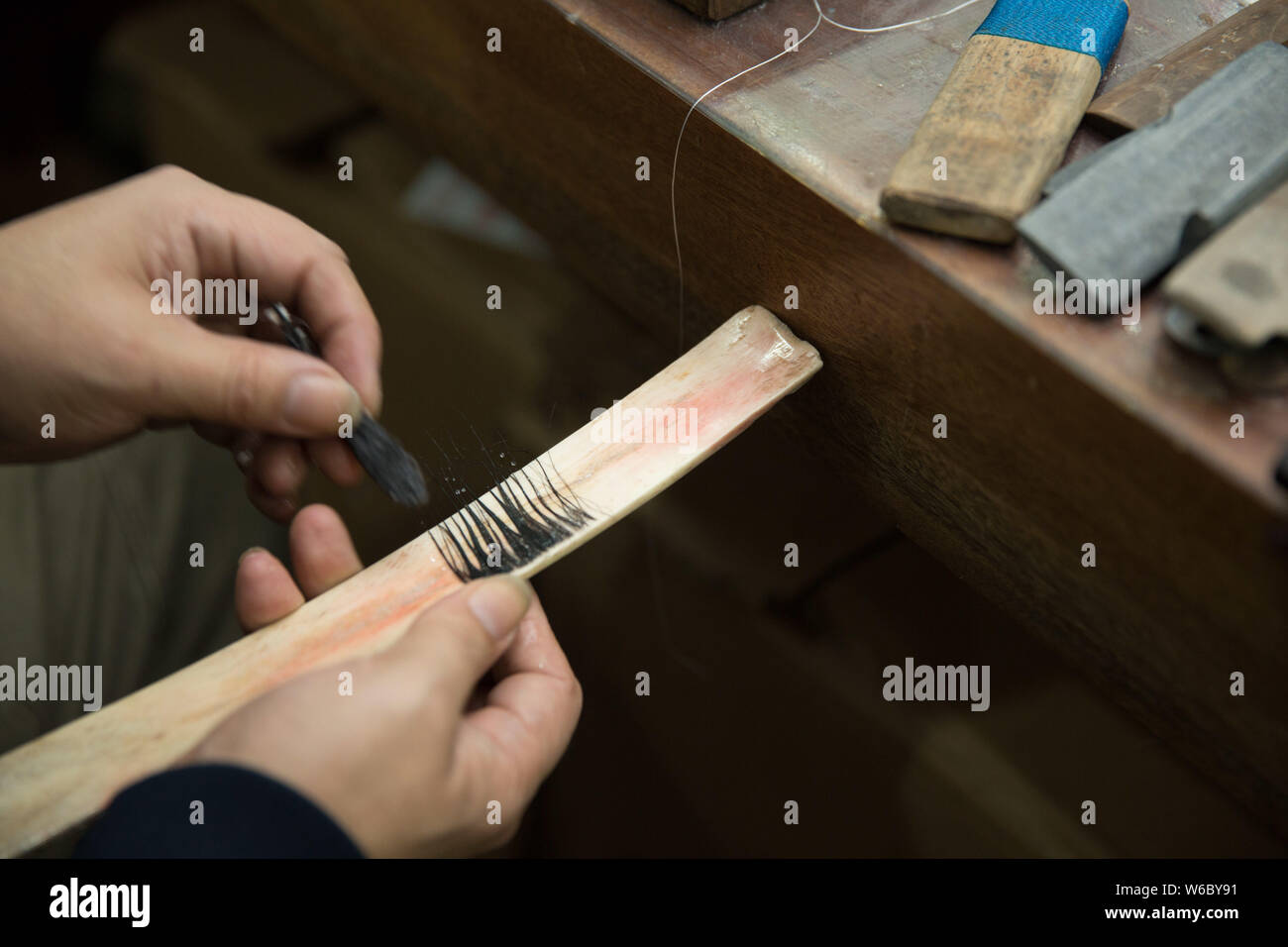 Yang Wen An Inheritor Of Huizhou Ink Brush Production Techniques