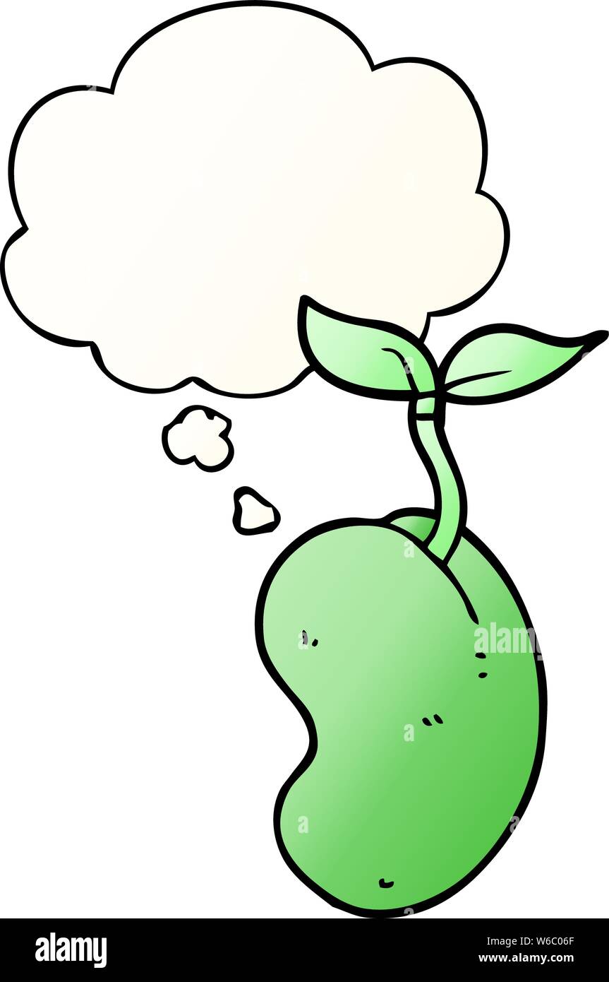 Sprouting bean seed Stock Vector Images - Alamy