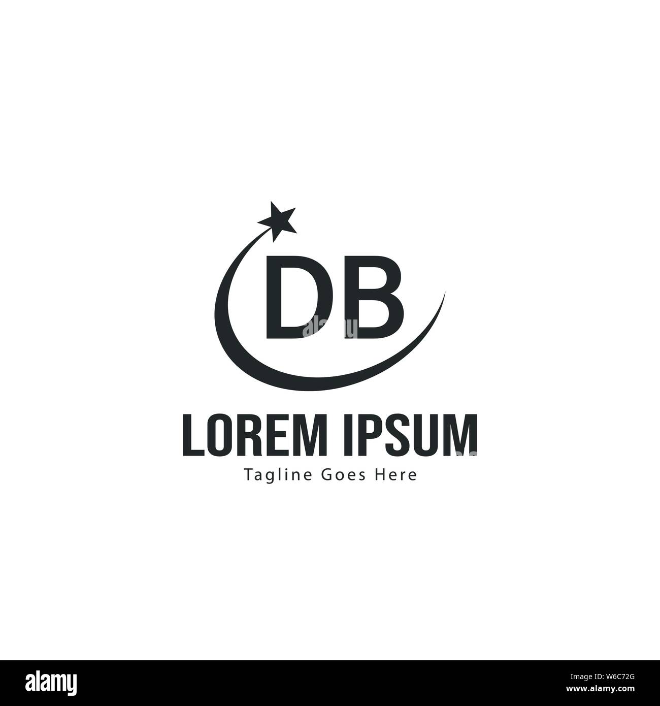 Db letter design Black and White Stock Photos & Images - Alamy