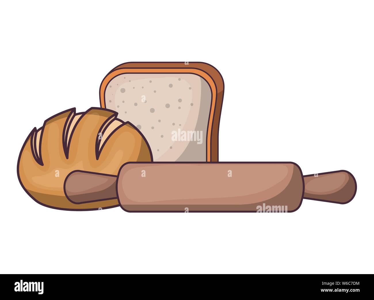 fresh and delicious bakery bread Stock Vector Image & Art - Alamy
