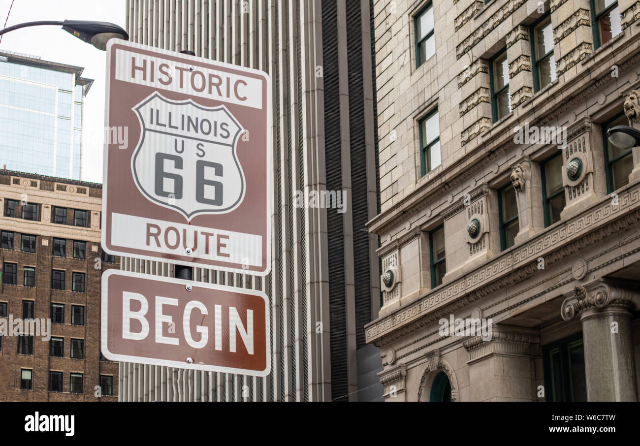 Start of route 66 chicago hires stock photography and images Alamy
