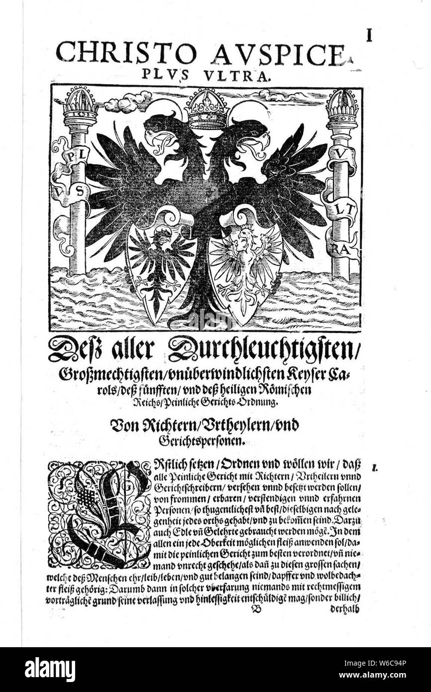 Constitutio criminalis carolina hires stock photography and images Alamy