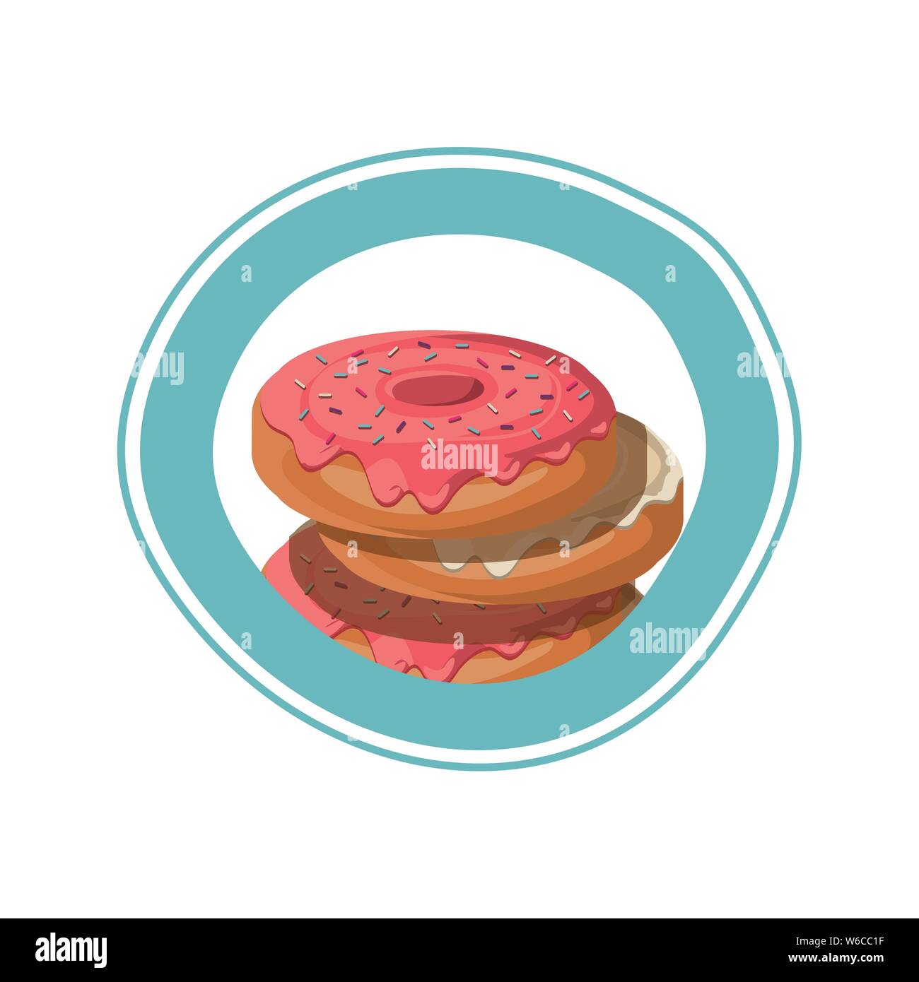 set of bakery donuts fresh and delicious Stock Vector Image & Art - Alamy