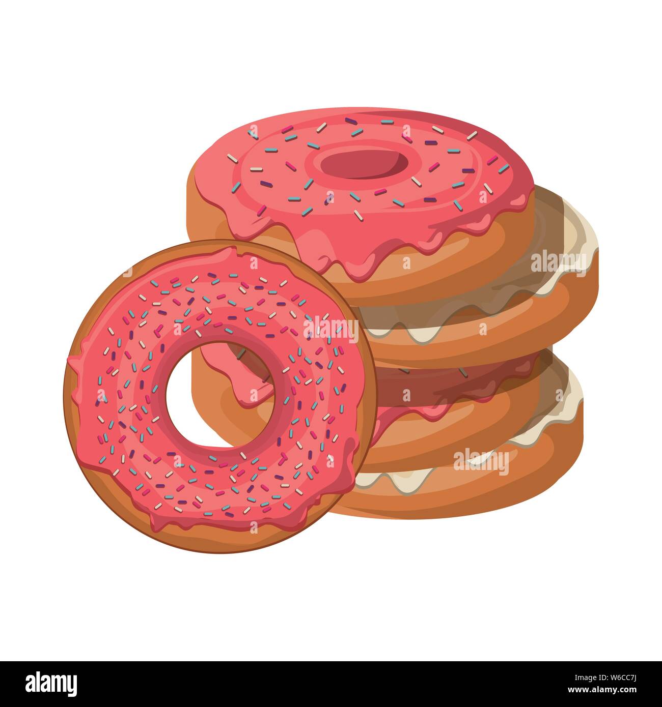 set of bakery donuts fresh and delicious Stock Vector Image & Art - Alamy