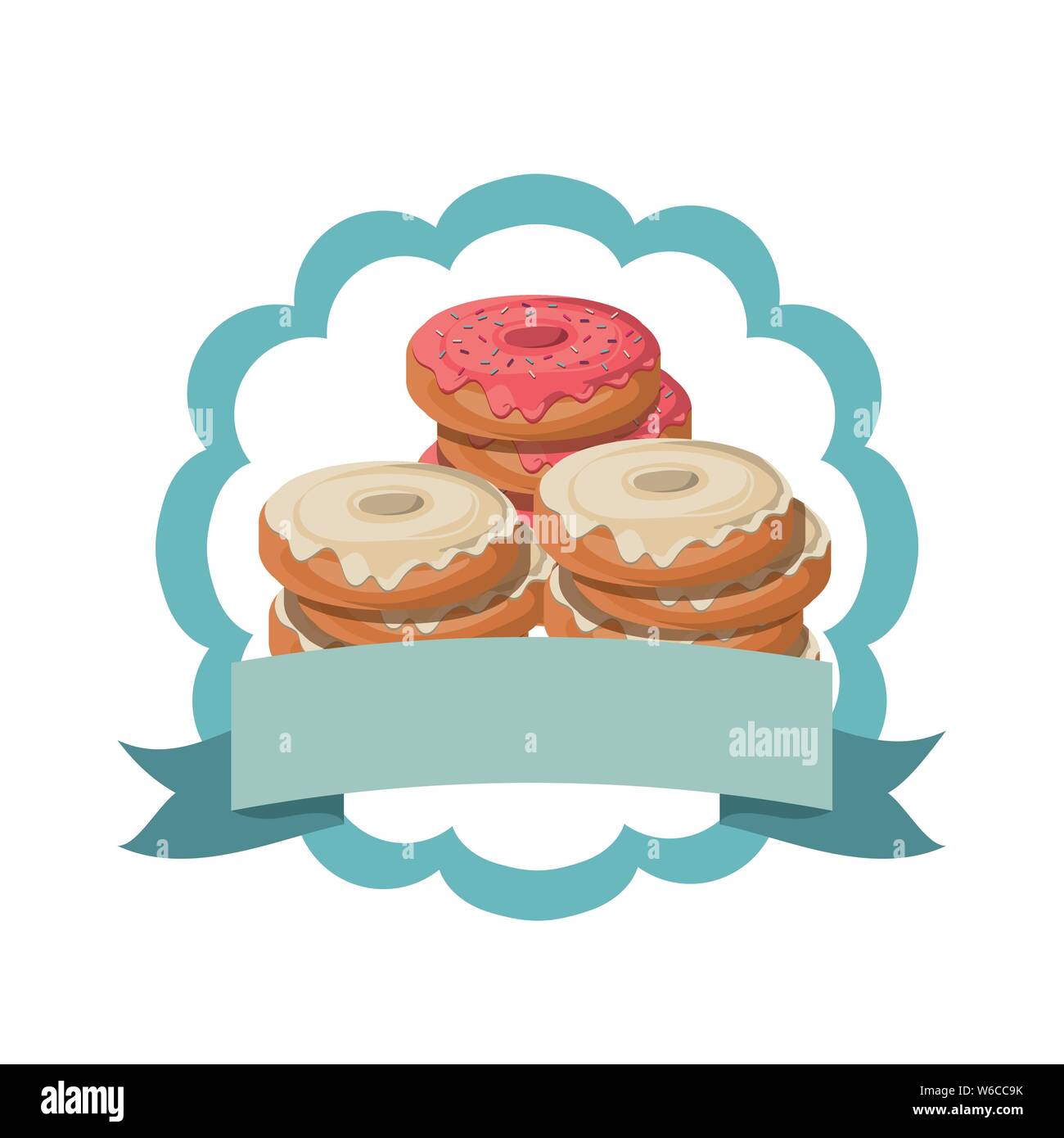 set of bakery donuts fresh and delicious Stock Vector Image & Art - Alamy