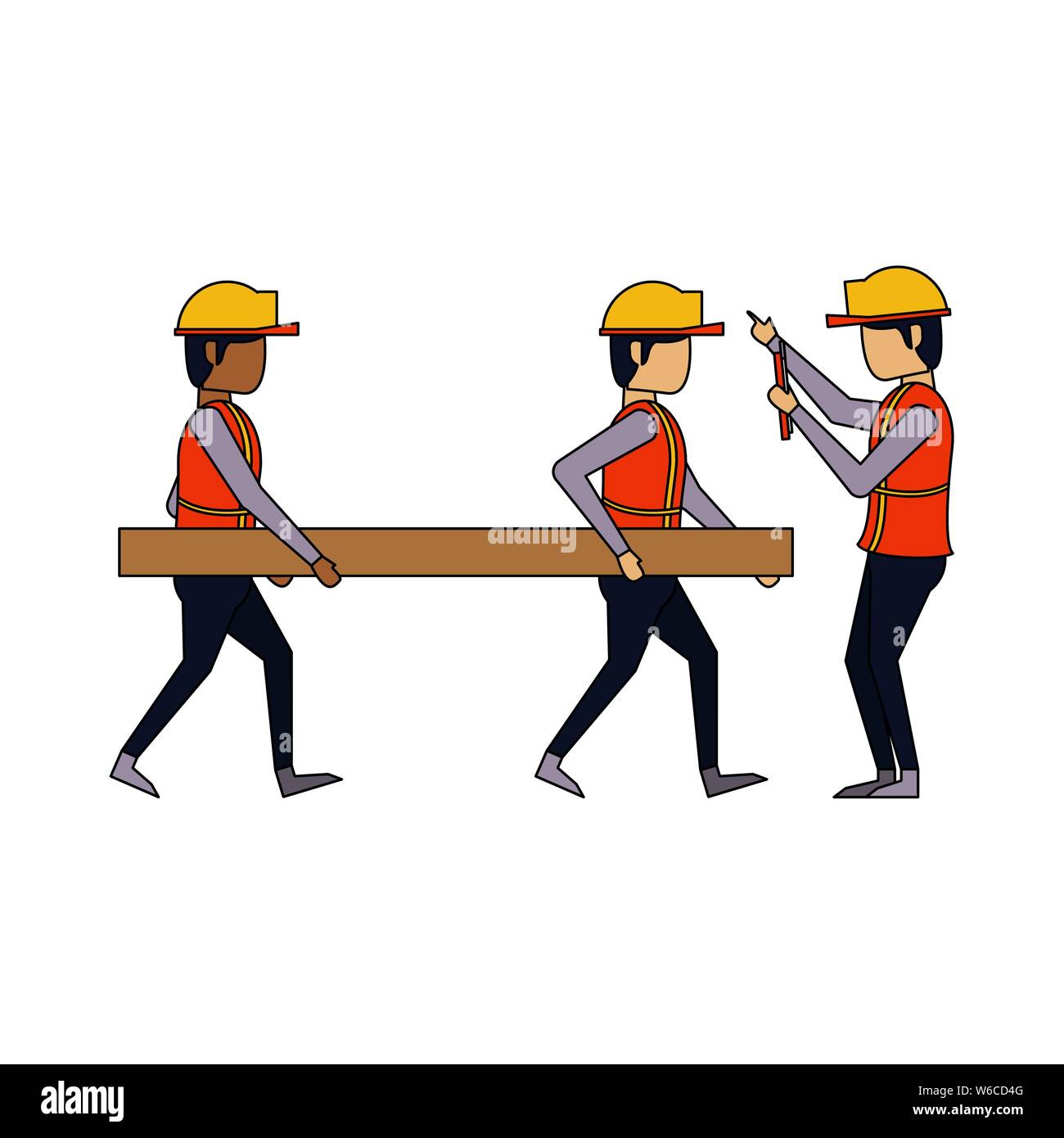 construction architectural engineering work cartoon Stock Vector Image ...