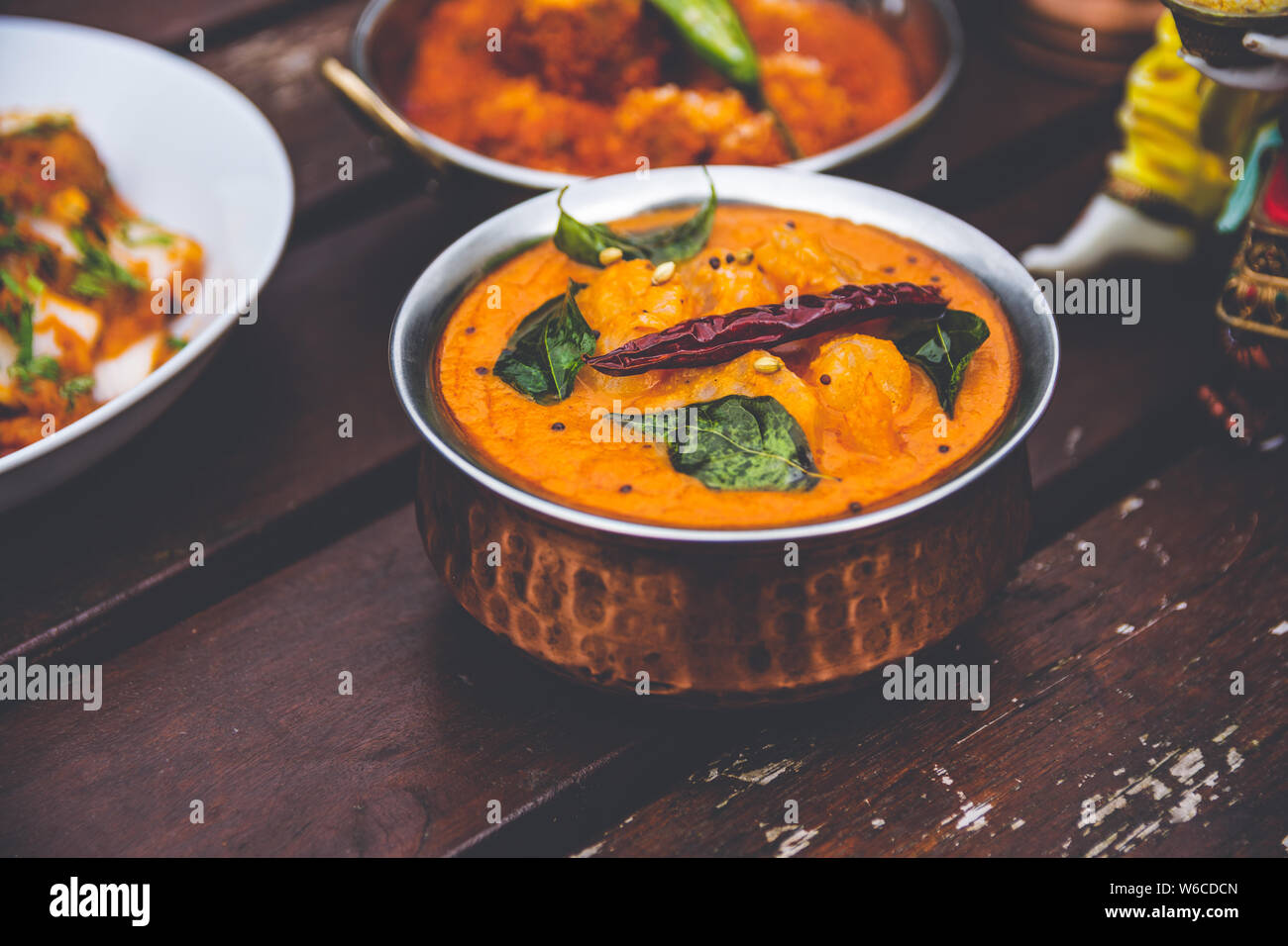 Authentic Indian dishes ready to serve Stock Photo Alamy