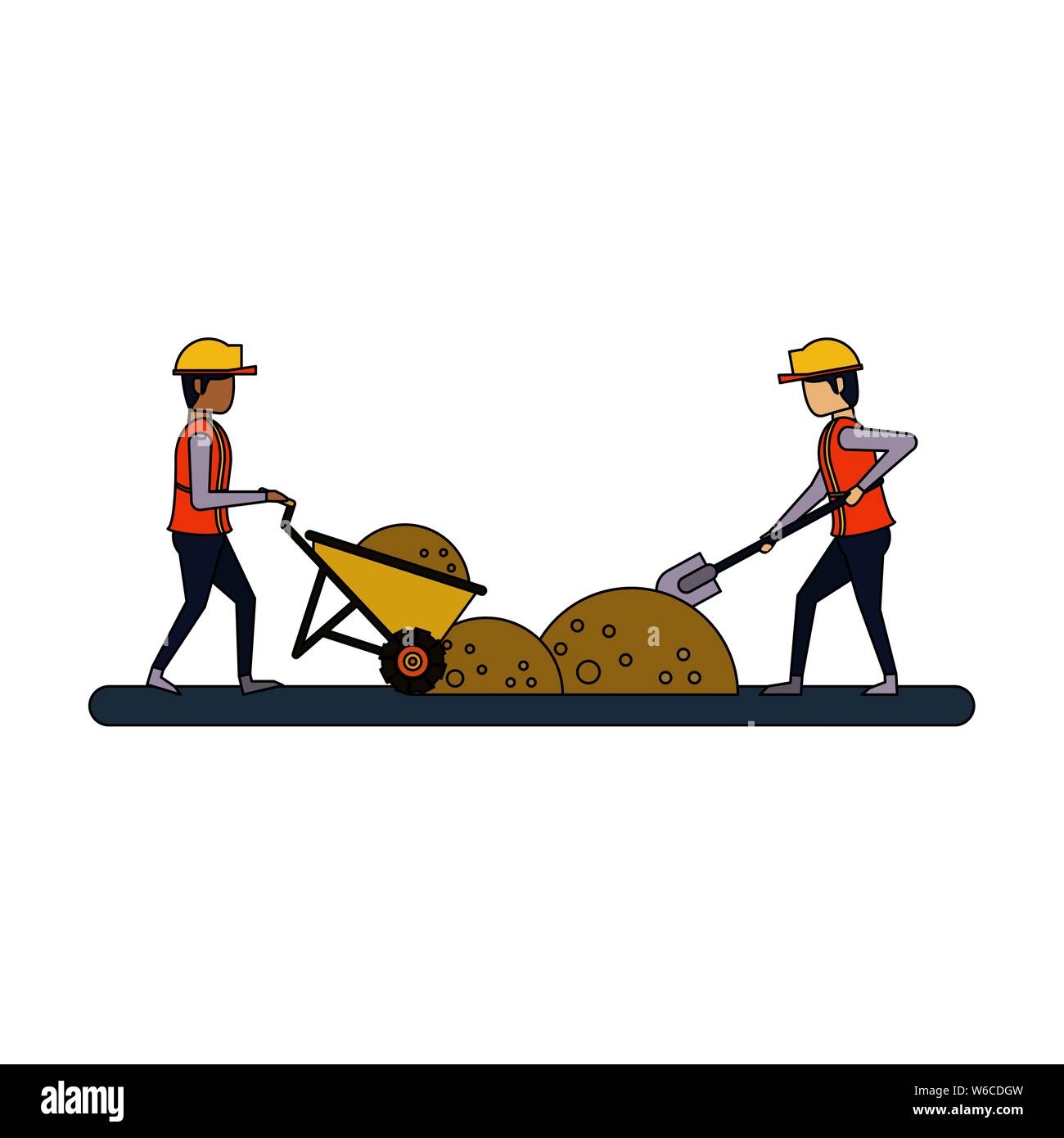 construction architectural engineering work cartoon Stock Vector Image ...