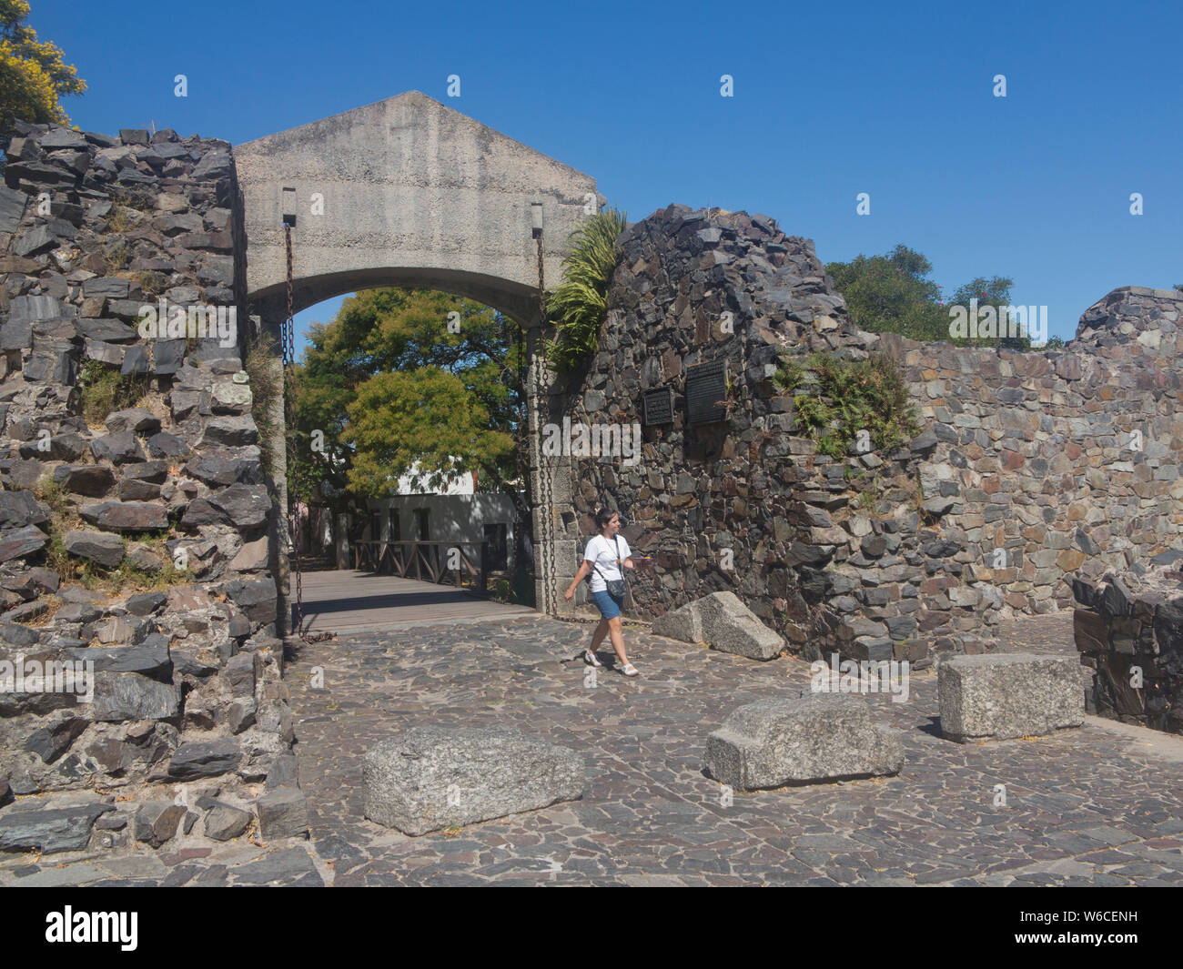 The old colonial town of Colonia in Uruguay Stock Photo