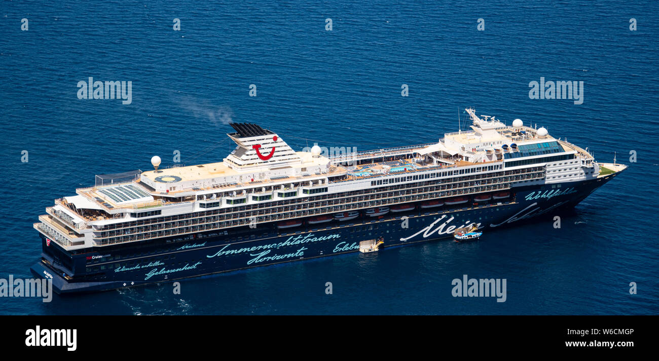 Fira Greece July 12 2019 The Tui Cruise Liner Mein