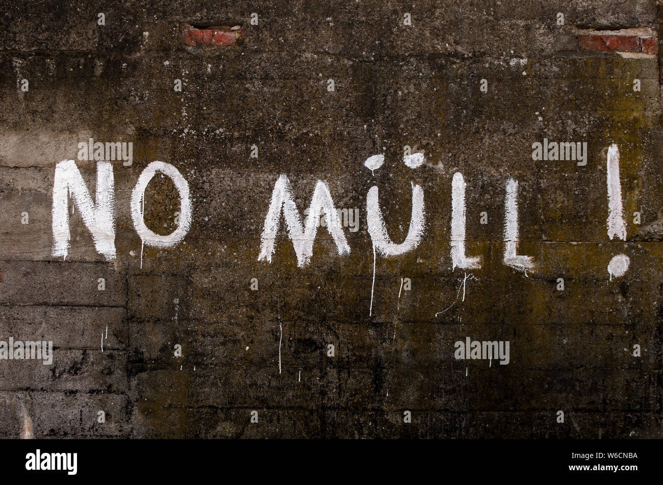 NO MÜLL Stock Photo