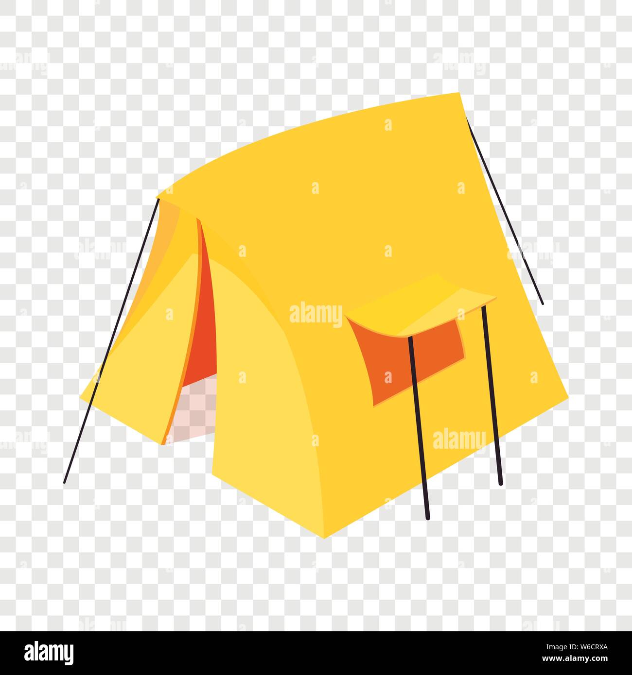 Little tent icon, isometric 3d style Stock Vector