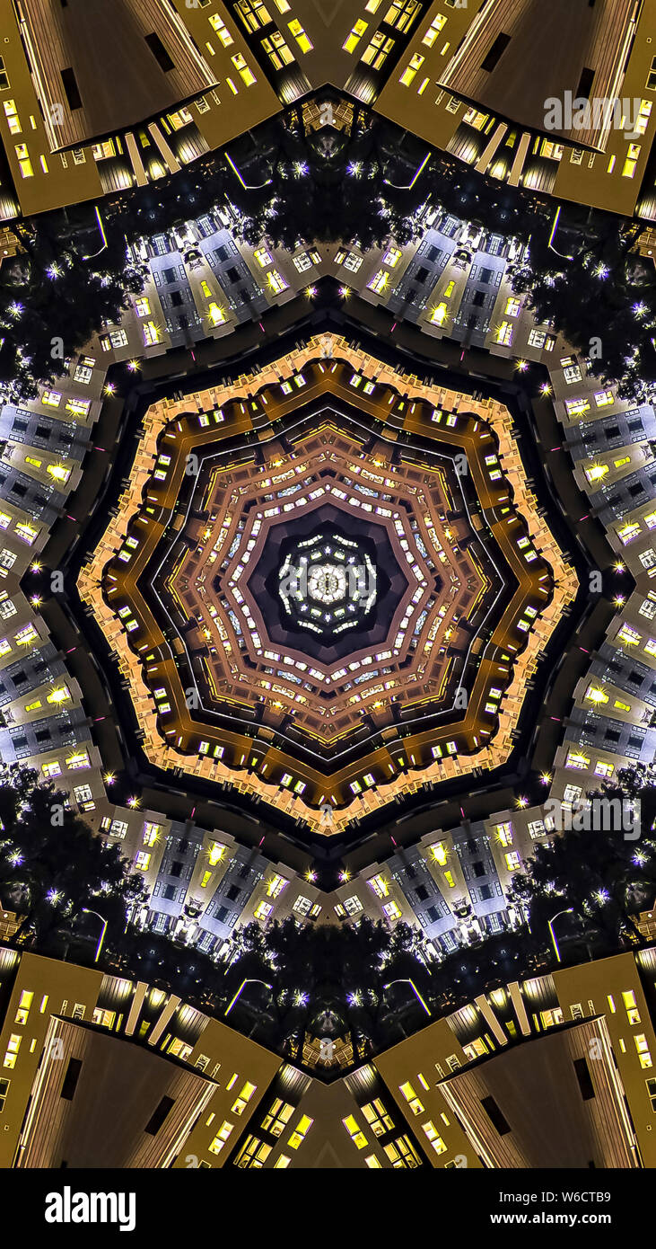 Vertical frame Design pattern made from the San Francisco skyline Stock