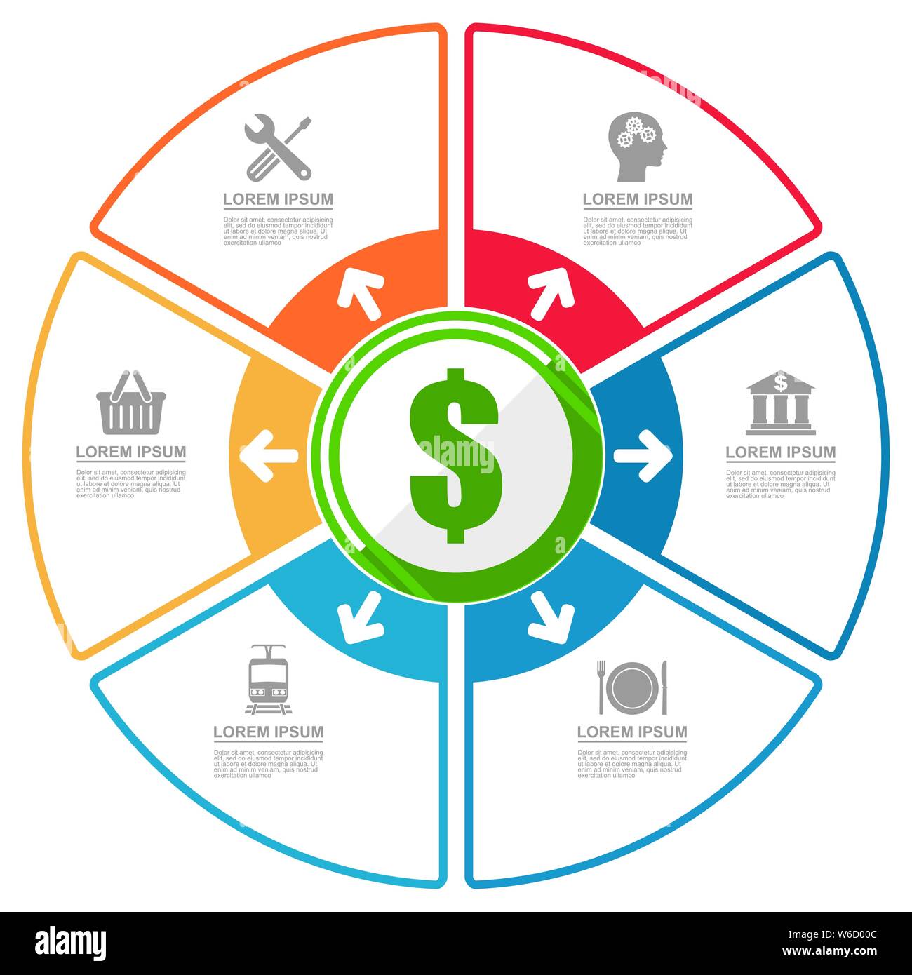 Infographic vector template for presentation, chart, diagram, graph ...