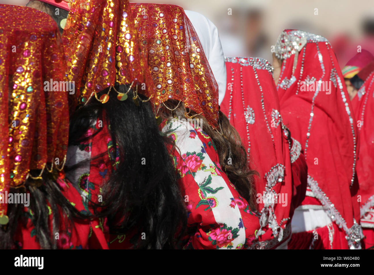 Turkish dancers in traditional costume Stock Photo