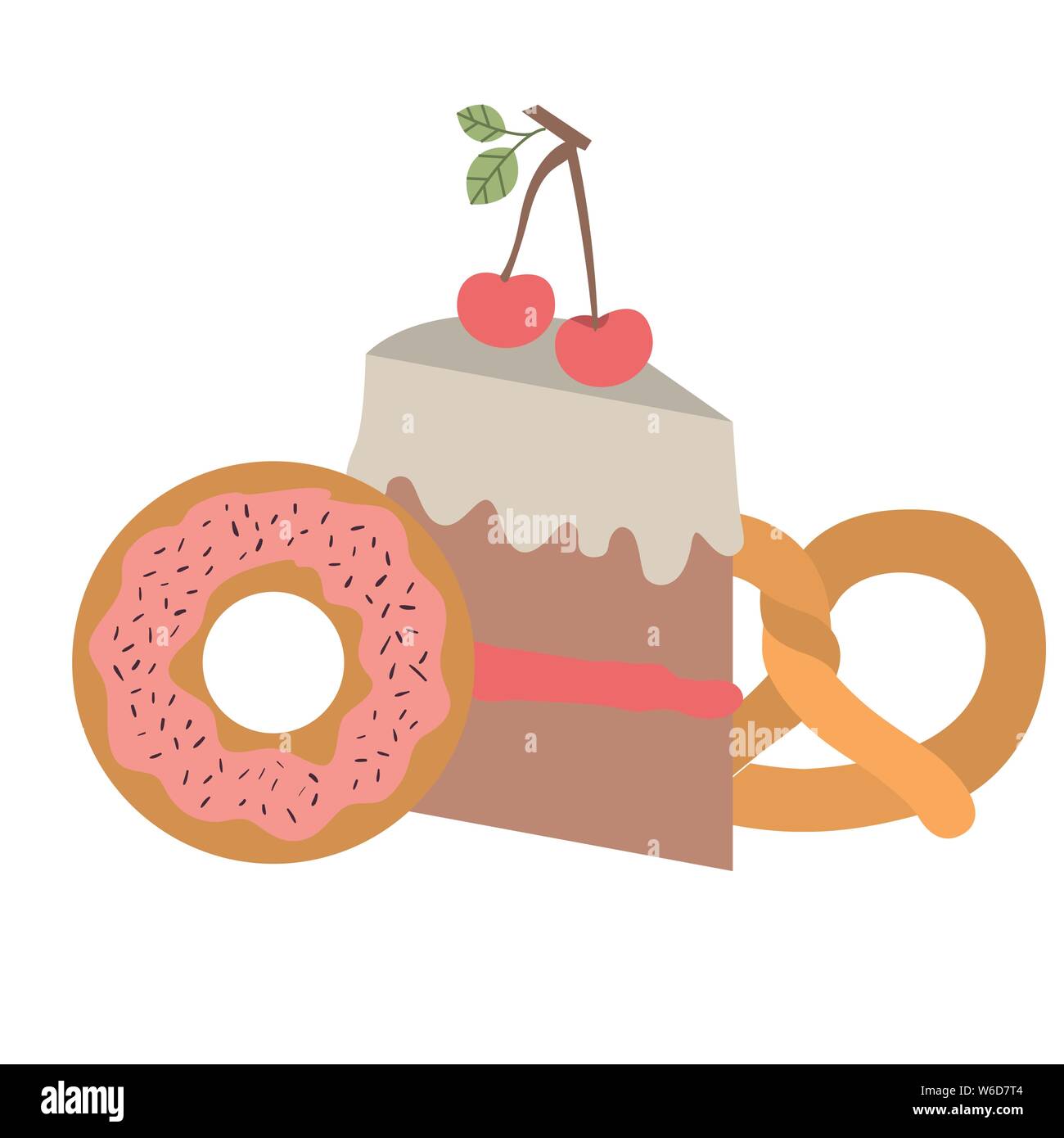 set of delicious and fresh bakery cakes Stock Vector Image & Art - Alamy