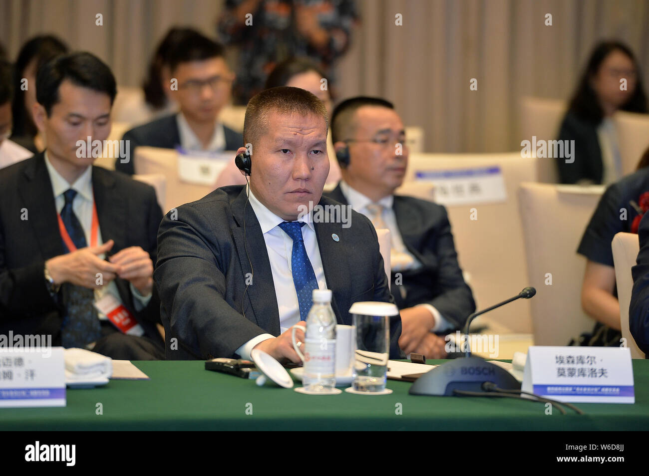 Esenkul Momunkulov, Director of Investment Promotion and Protection Agency of Kyrgyz Republic, attends the Chengdu Exchange Conference of the 4th Mayo Stock Photo