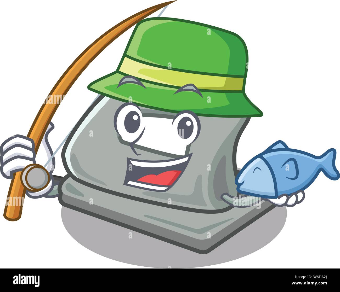 Fishing hole puncher placed in cartoon drawer Stock Vector Image & Art