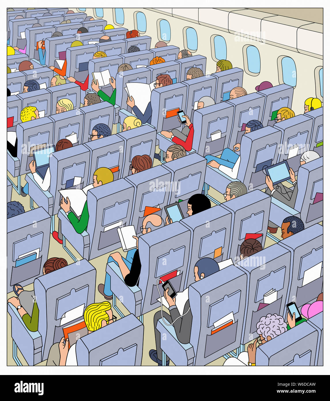 Economy class airline passengers hi-res stock photography and images ...