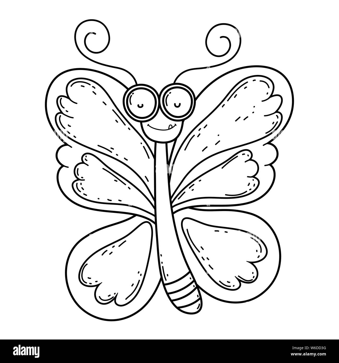 Butterfly draw cartoon design, insect animal nature summer beauty and spring theme Vector illustration Stock Vector Image & Art - Alamy