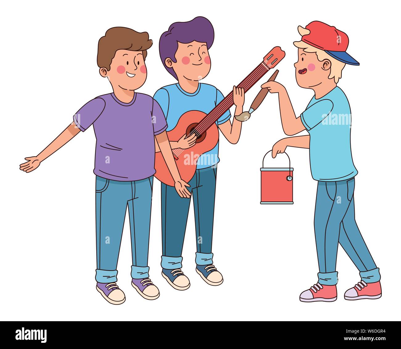 Teenagers friends smiling and having fun Stock Vector Image & Art - Alamy