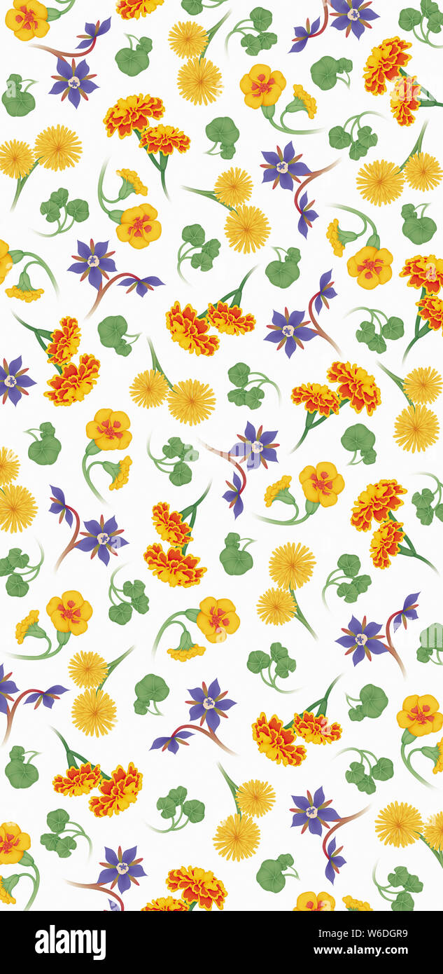 Full frame flower pattern Stock Photo