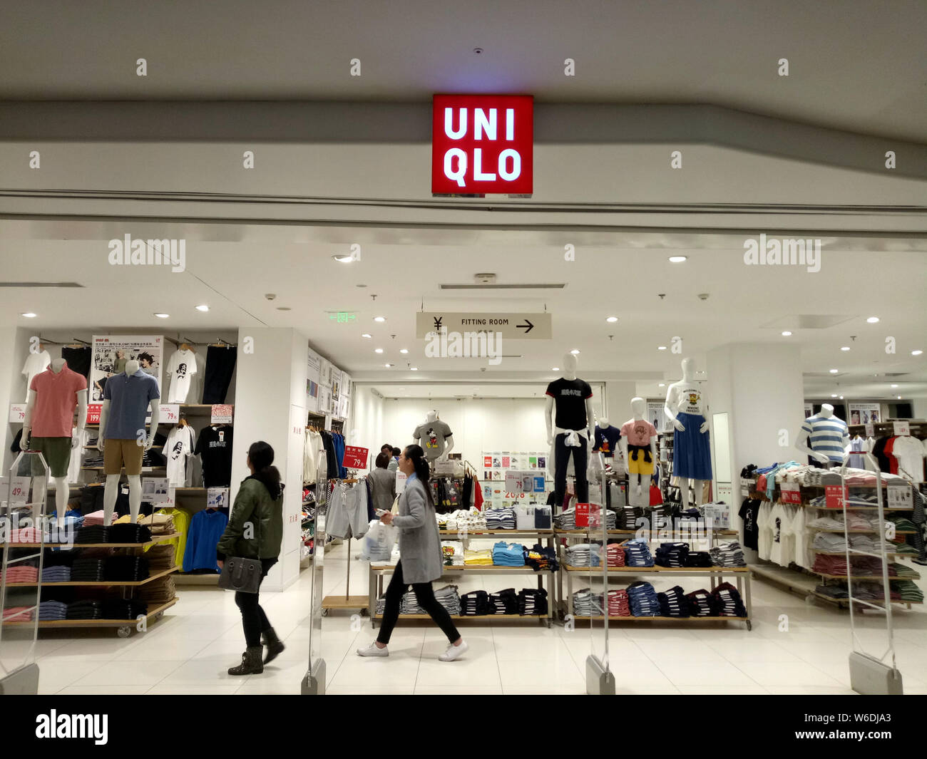 View of anime and manga-themed t-shirts in commemoration with the 50th  anniversary of Weekly Shonen Jump for sale at a Uniqlo store in Shanghai,  China Stock Photo - Alamy