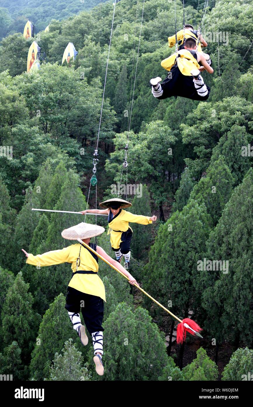 Shaolin Zen Music Ritual Kung Fu masters practice martial arts and Shaolin Kung Fu 80 meters ...