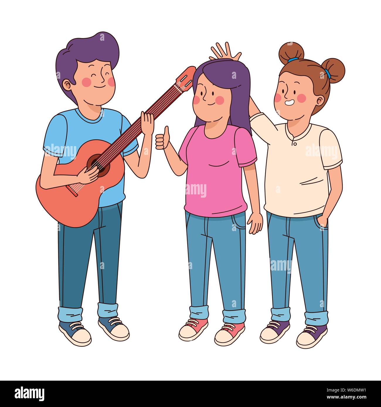 Teenagers friends smiling and having fun Stock Vector Image & Art - Alamy