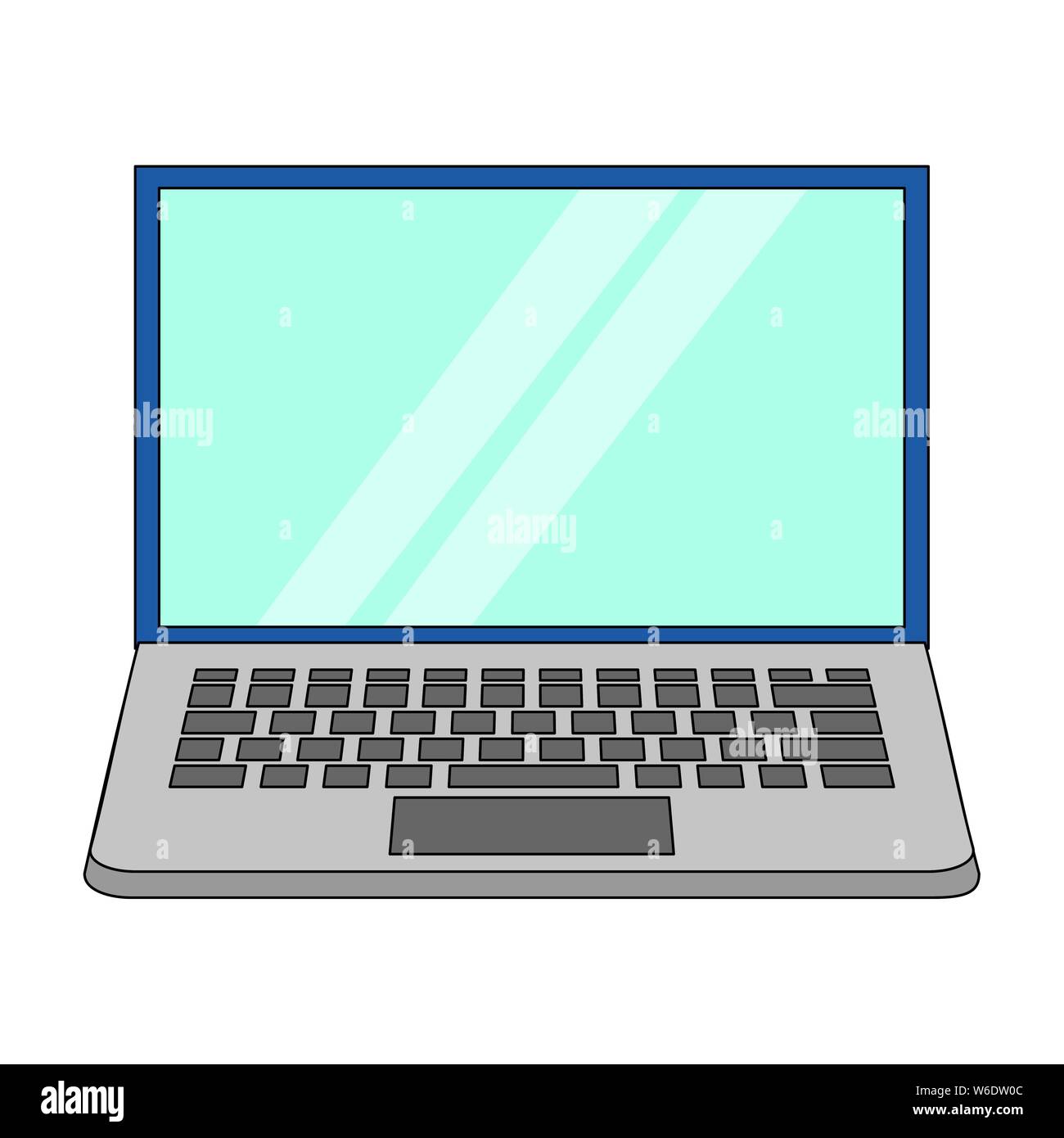 computer laptop technology hardware cartoon Stock Vector Image & Art - Alamy