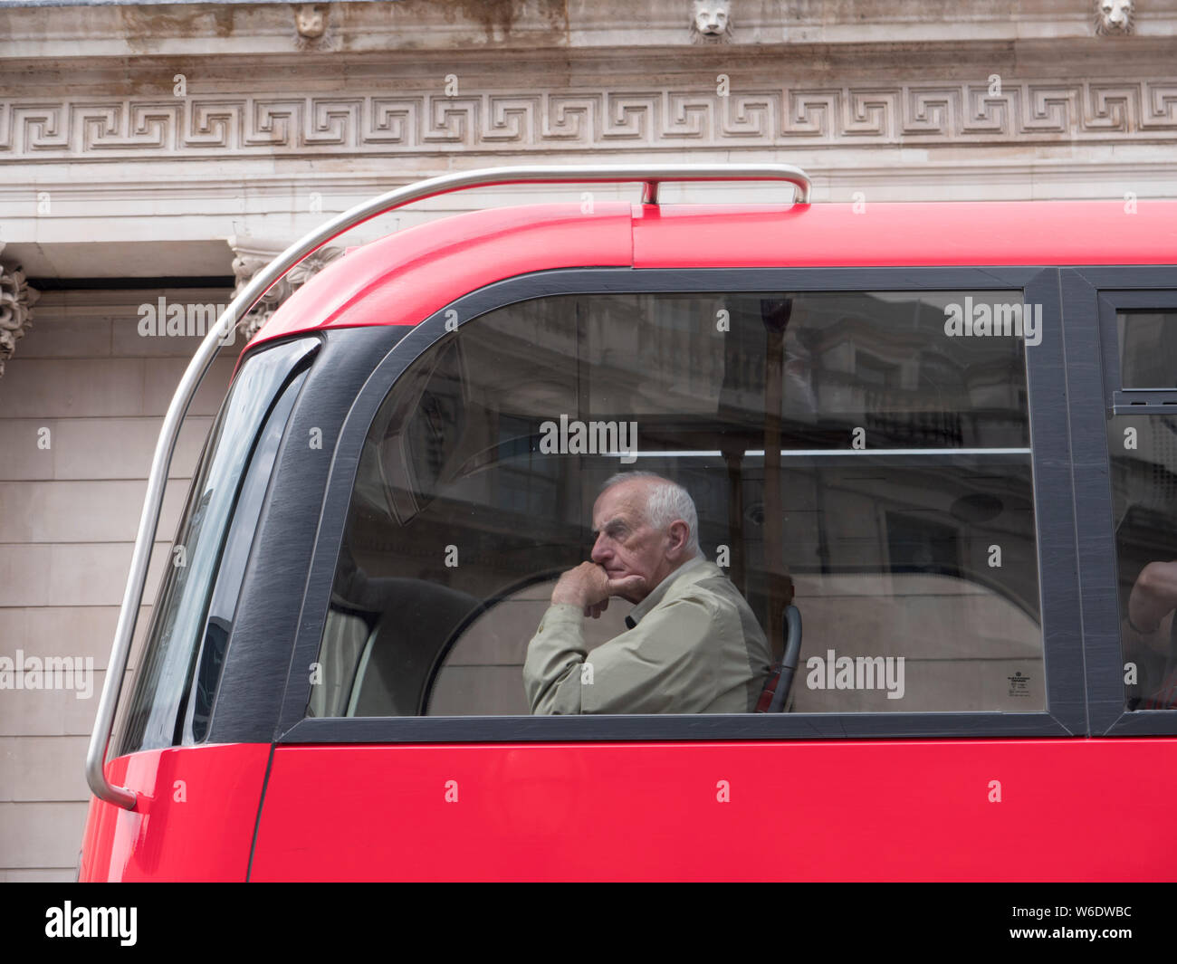 ctplus London Red  double decker bus with passengers, CT Plus is the main operations arm of transport social enterprise HCT Group Stock Photo