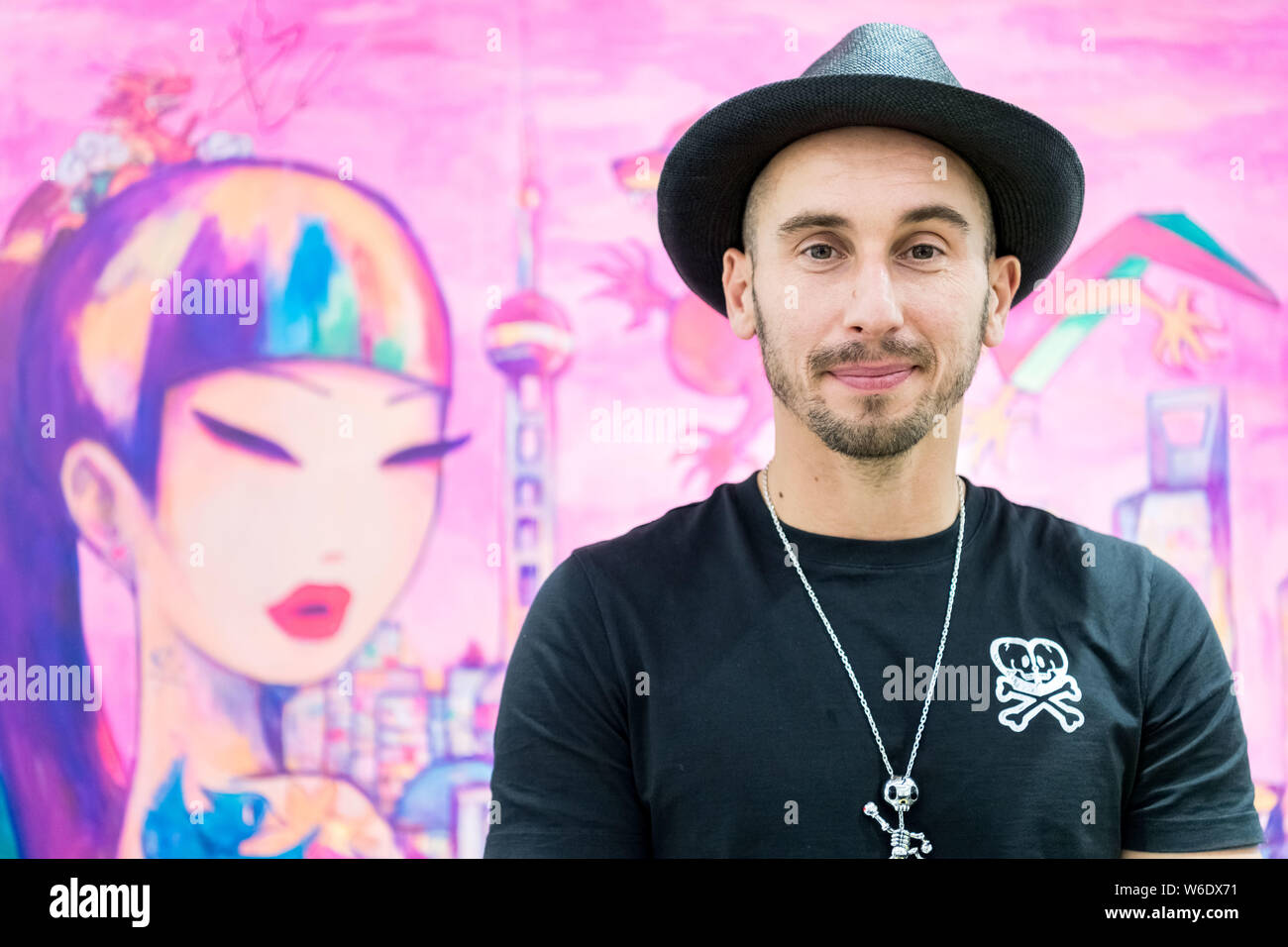 Italian artist Simone Legno attends a promotional event for Tokidoki  exhibition in Shanghai, China, 7 April 2018 Stock Photo - Alamy