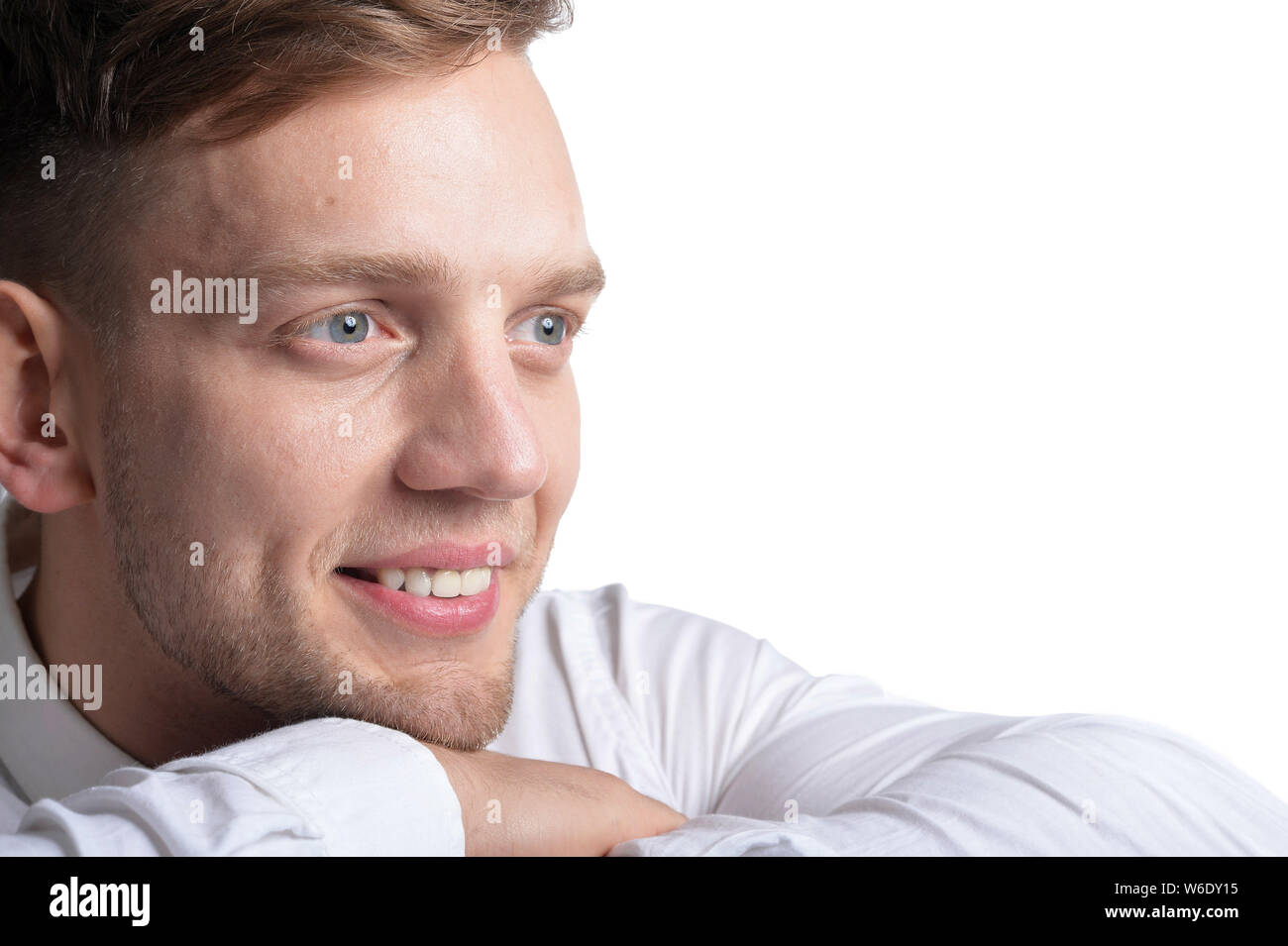 Man wearing white shirt hi-res stock photography and images - Alamy