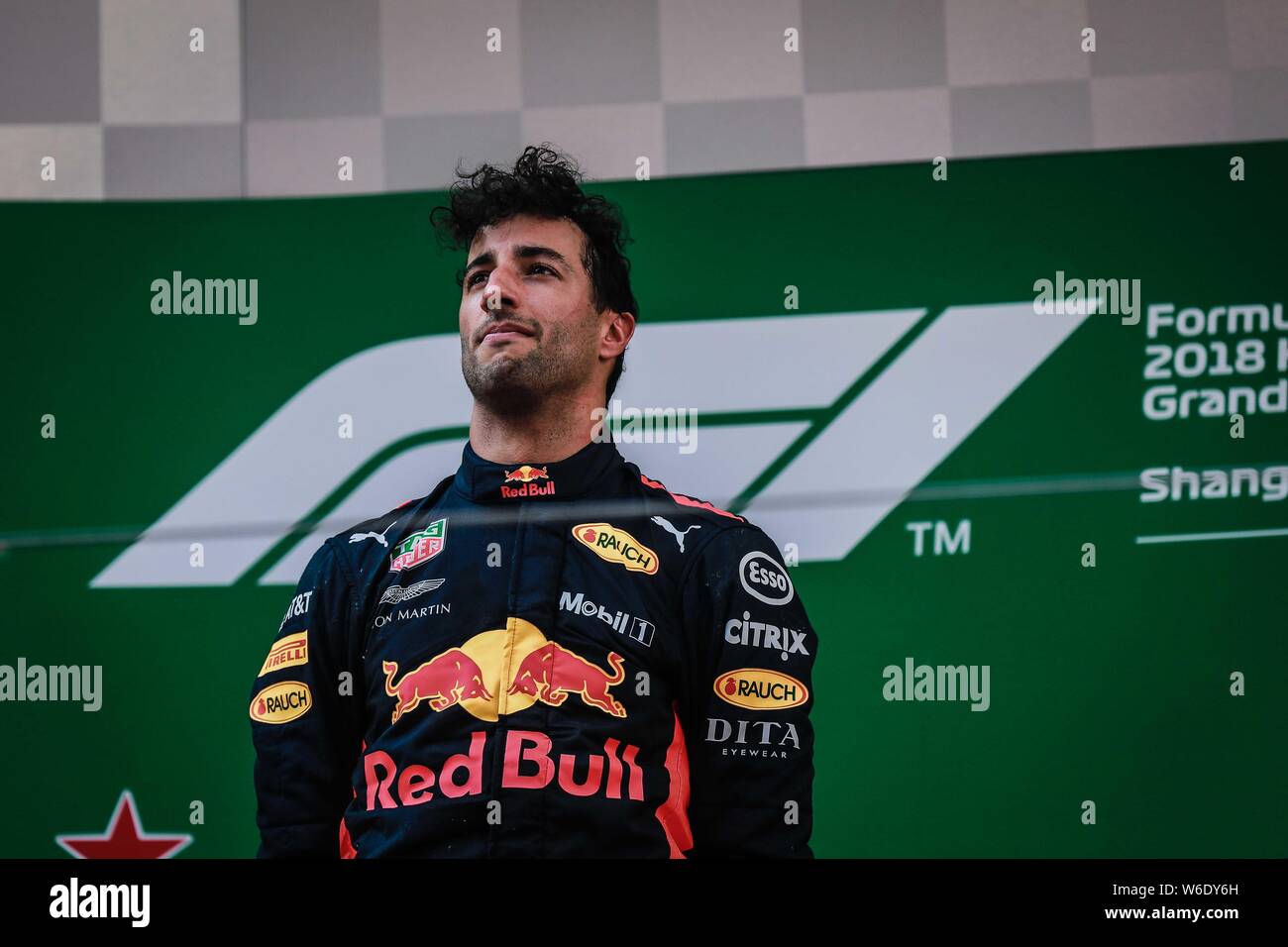 Australian F1 driver Daniel of Red Bull Racing is picutred on the after winning the 2018 Formula One Chinese Grand Prix at the Shangh Stock Photo - Alamy