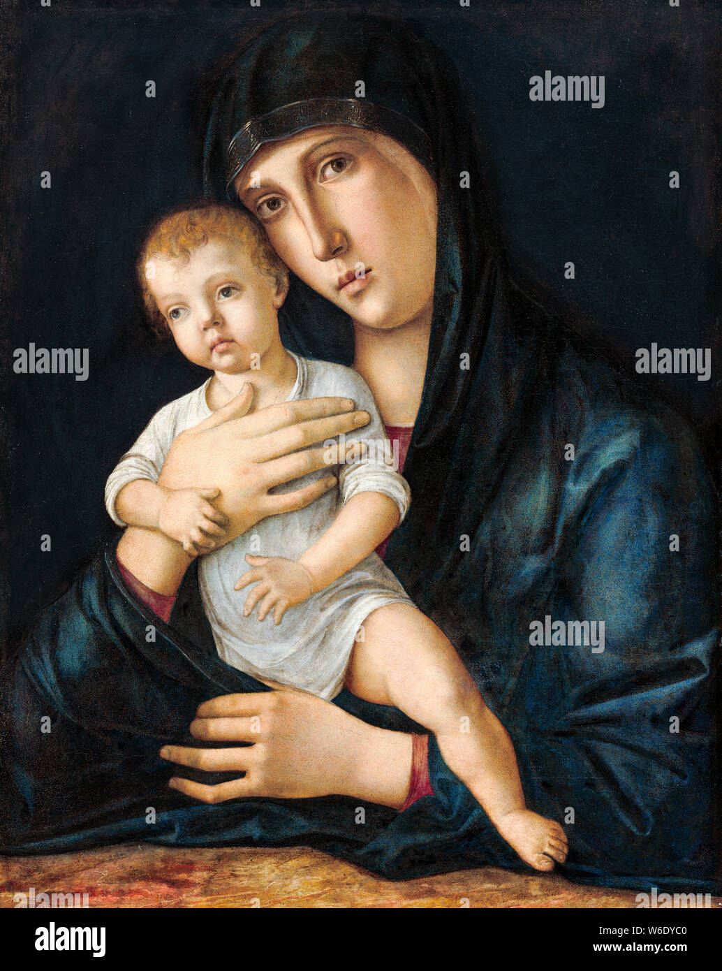 Giovanni Bellini, painting, Madonna and Child, 1480-1485 Stock Photo