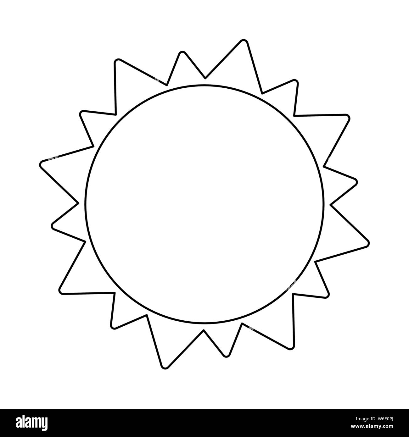 sun solar energy light cartoon in black and white Stock Vector Image & Art  - Alamy