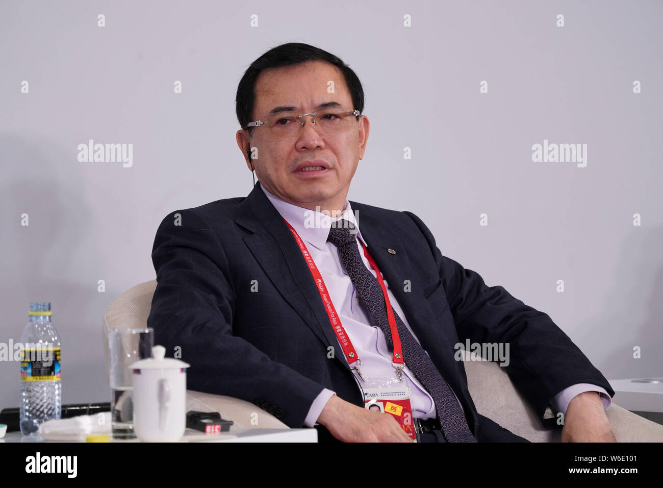 Tomson Li Dongsheng, Chairman & CEO of TCL Corporation, attends the sub-forum of 'The New Reform Agenda: Government vs the Market' during the Boao For Stock Photo