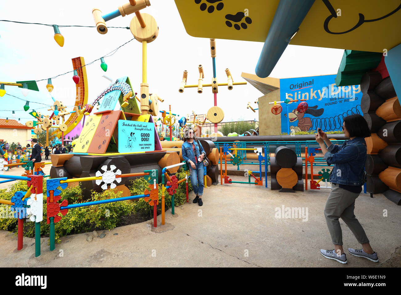 Tourists enjoy themselves in the seventh themed land, Disney Pixar Toy  Story Land, in the Shanghai Disneyland at the Shanghai Disney Resort in  Pudong Stock Photo - Alamy