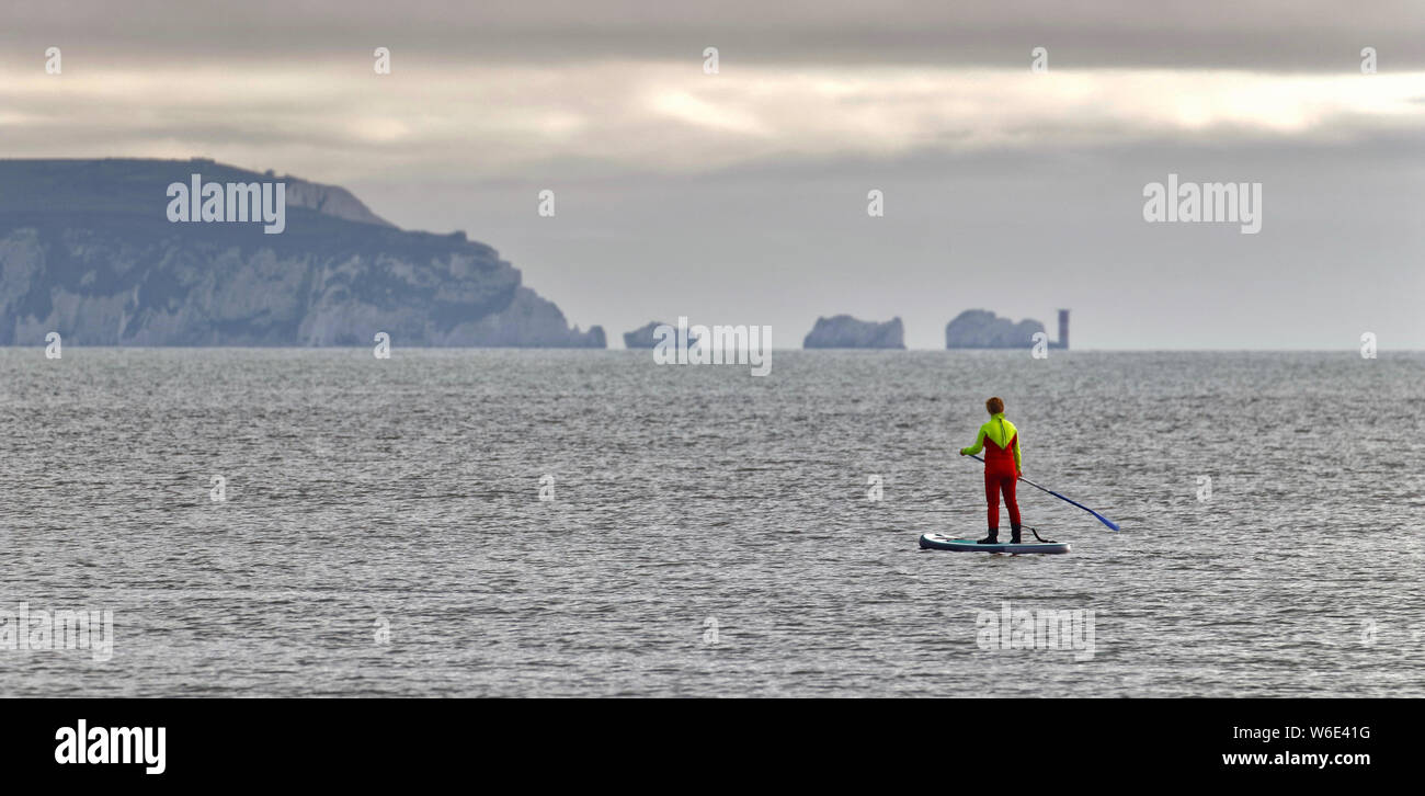 Paddle boarder Stock Photo