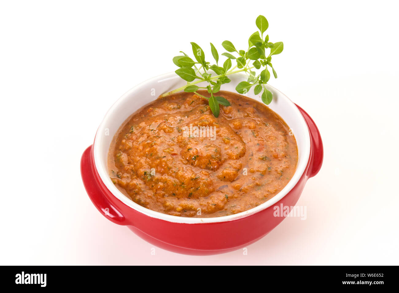 Famous Spanish gazpacho tomato cold soup Stock Photo - Alamy